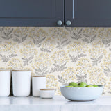 York Yellow Wethersfield Peel & Stick Wallpaper