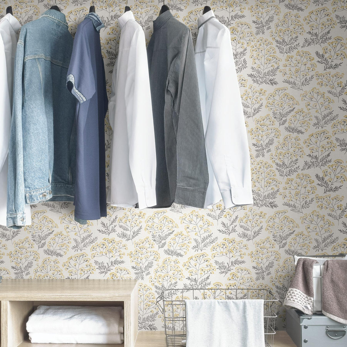 York Yellow Wethersfield Peel & Stick Wallpaper