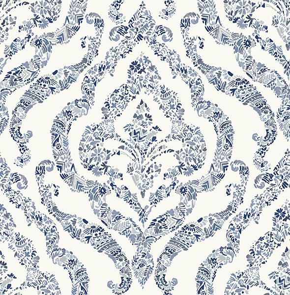 York Blue Guildford Peel & Stick Wallpaper