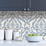 York Blue Guildford Peel & Stick Wallpaper