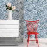 York Navy Saybrook Peel & Stick Wallpaper