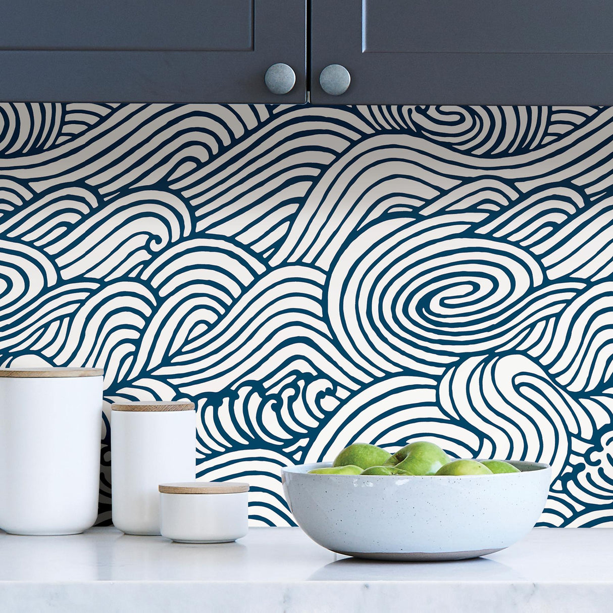 York Navy Saybrook Peel & Stick Wallpaper