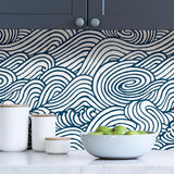 York Navy Saybrook Peel & Stick Wallpaper