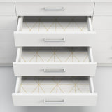 York White & Gold Get In Line Peel & Stick Wallpaper