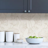York Silver Hikarigaoka Peel & Stick Wallpaper