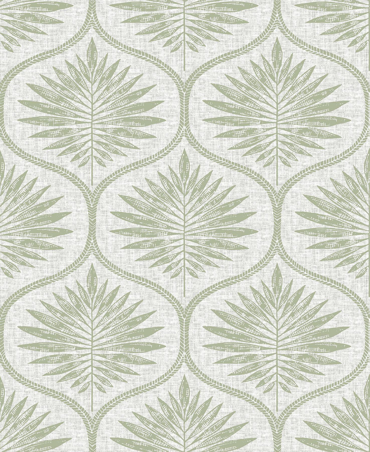 York Green Primitive Leaves Peel & Stick Wallpaper