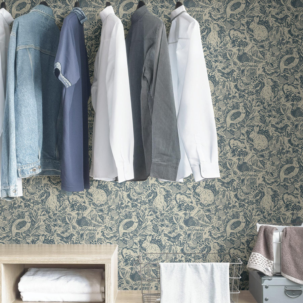York Blue Terrene Peel & Stick Wallpaper