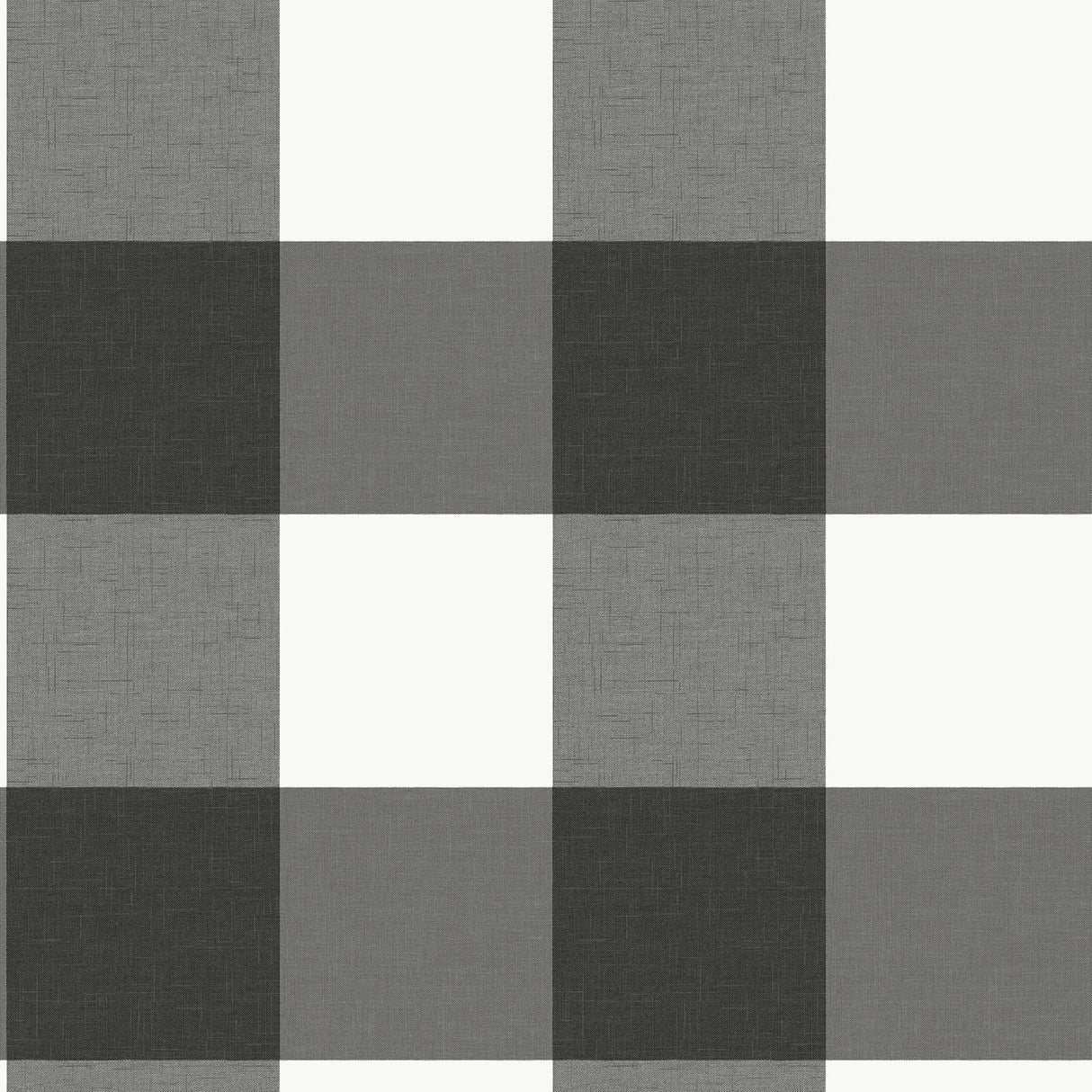 York Charcoal Farmhouse Plaid Peel & Stick Wallpaper