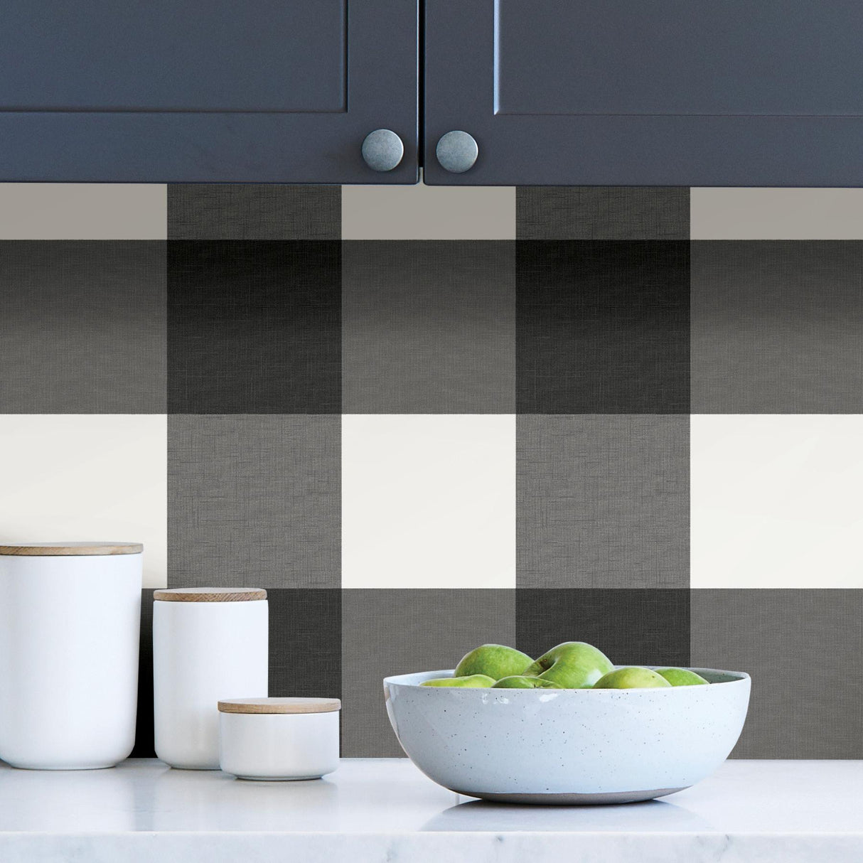 York Charcoal Farmhouse Plaid Peel & Stick Wallpaper