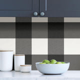 York Charcoal Farmhouse Plaid Peel & Stick Wallpaper