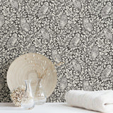 York Charcoal Sleepy Owls Peel & Stick Wallpaper