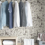 York Charcoal Published Peel & Stick Wallpaper