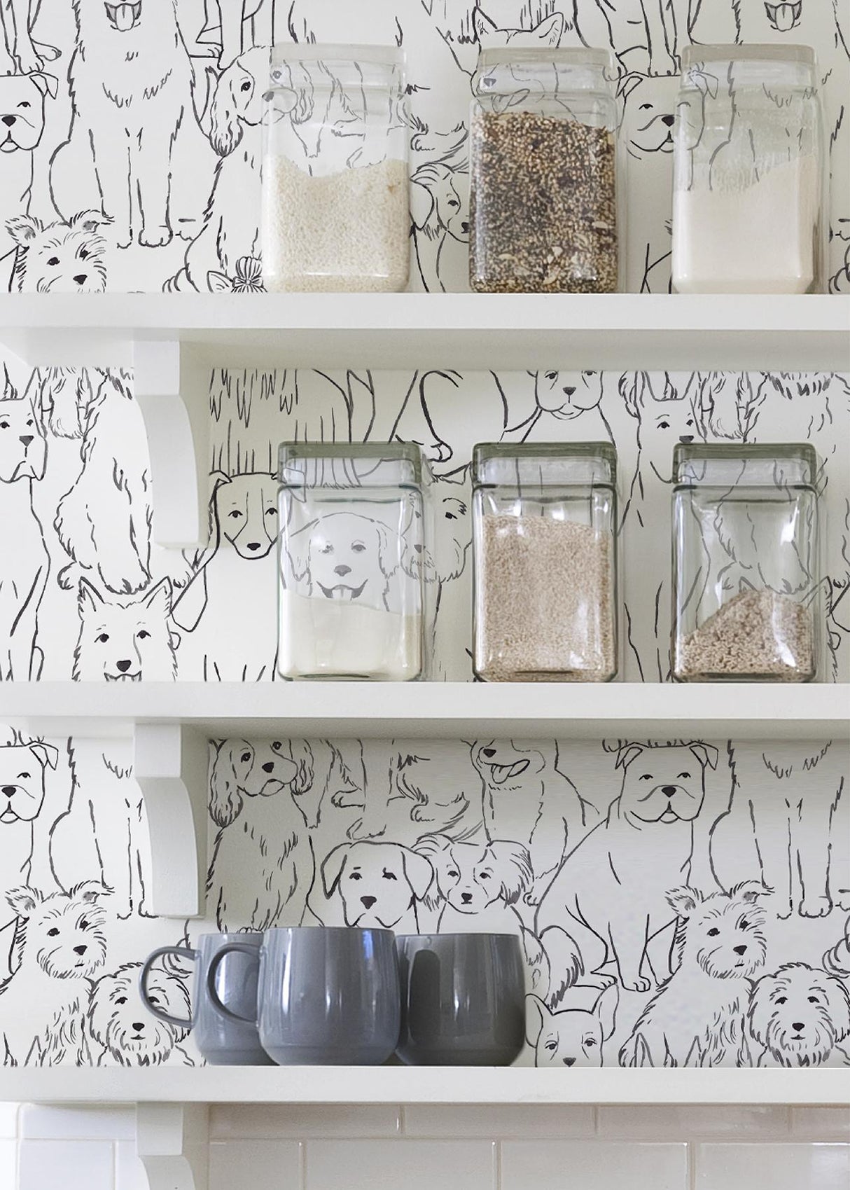 York Black & White Paws On Peel & Stick Wallpaper
