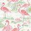 York Pink Flamingo Beach Peel & Stick Wallpaper