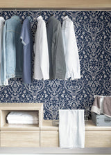 York Navy Escape to the Forest Peel & Stick Wallpaper