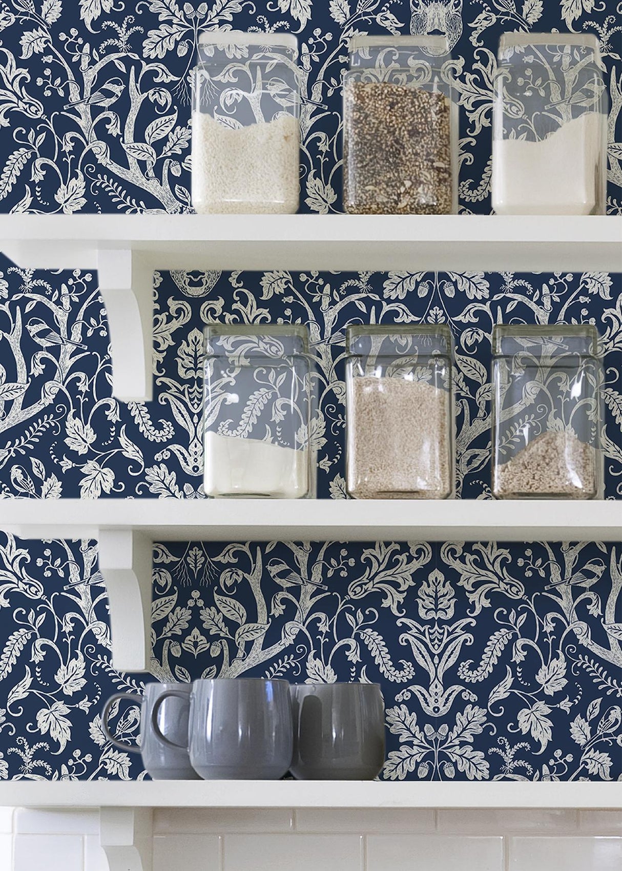 York Navy Escape to the Forest Peel & Stick Wallpaper
