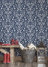 York Navy Escape to the Forest Peel & Stick Wallpaper