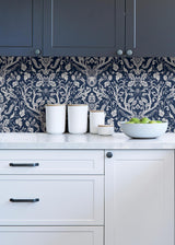 York Navy Escape to the Forest Peel & Stick Wallpaper