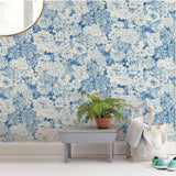 York Indigo Empress Garden Peel & Stick Wallpaper