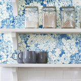 York Indigo Empress Garden Peel & Stick Wallpaper