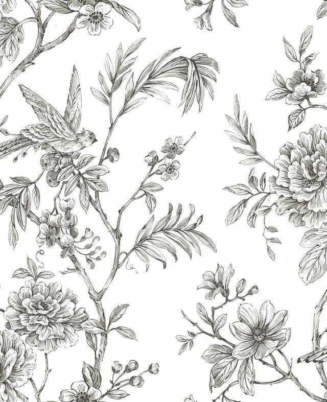 York Charcoal Longwood Peel & Stick Wallpaper