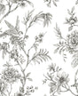 York Charcoal Longwood Peel & Stick Wallpaper