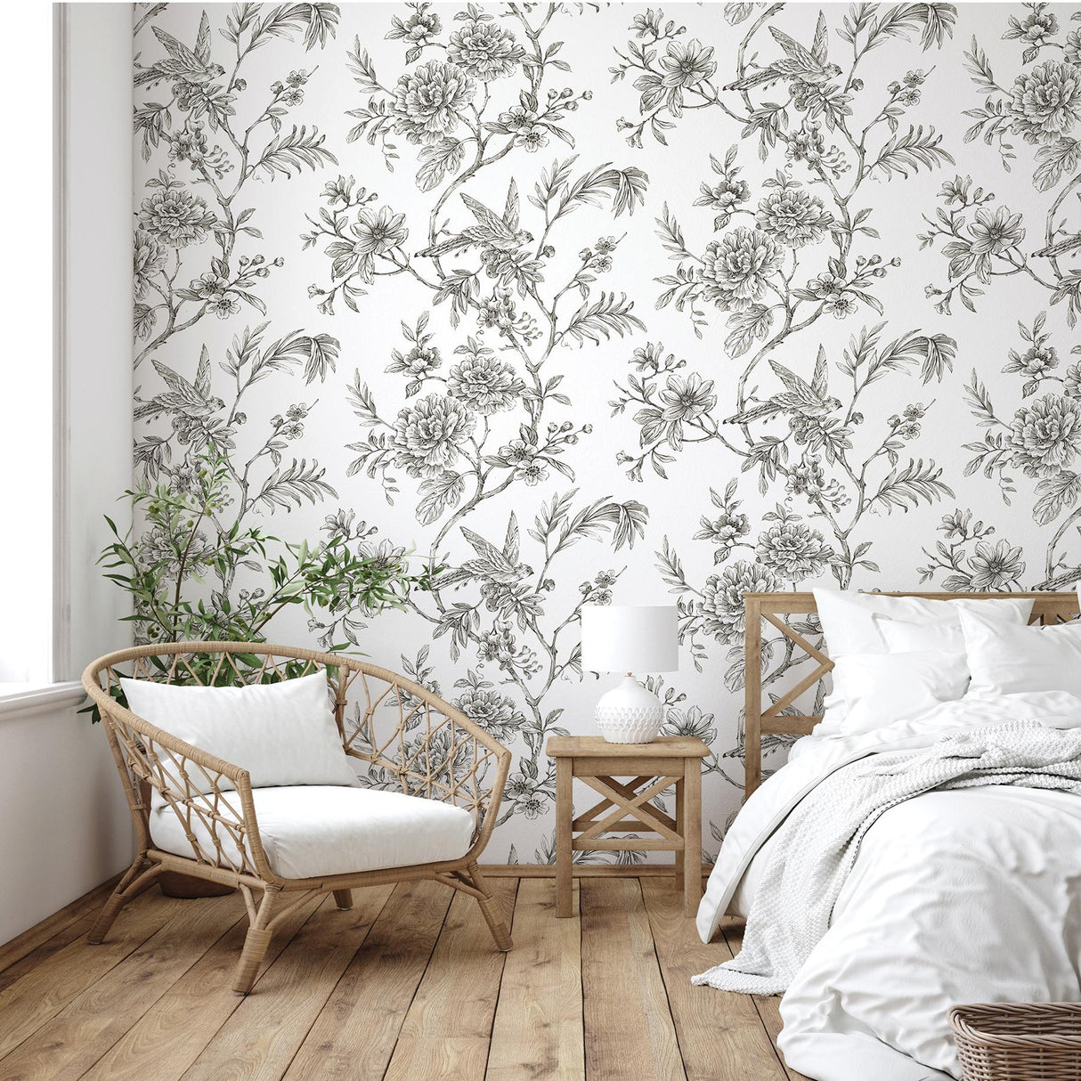 York Charcoal Longwood Peel & Stick Wallpaper