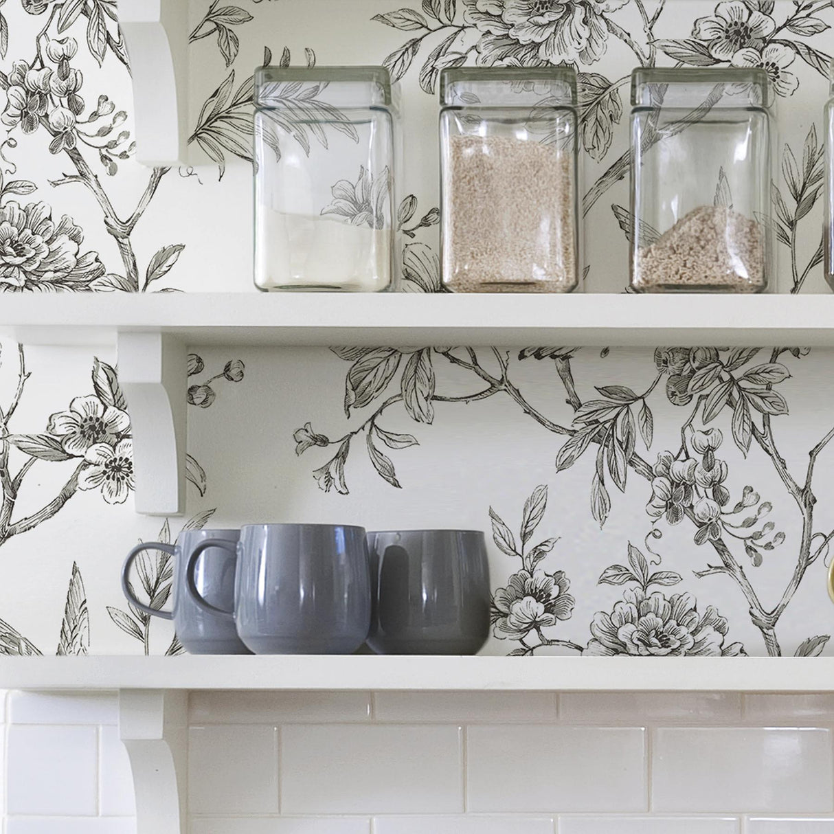 York Charcoal Longwood Peel & Stick Wallpaper