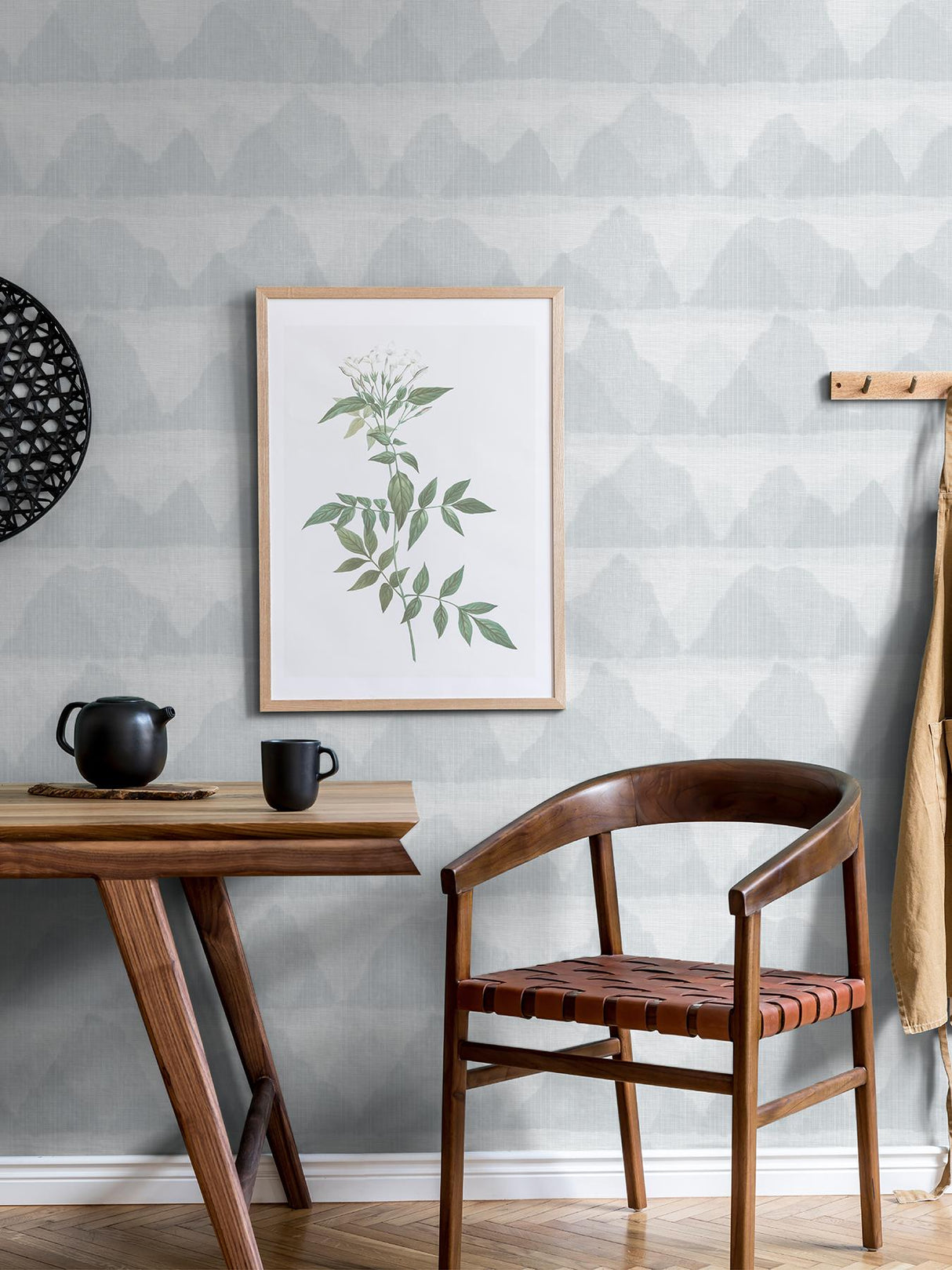 York Blue Mountain Peak Peel & Stick String Wallpaper