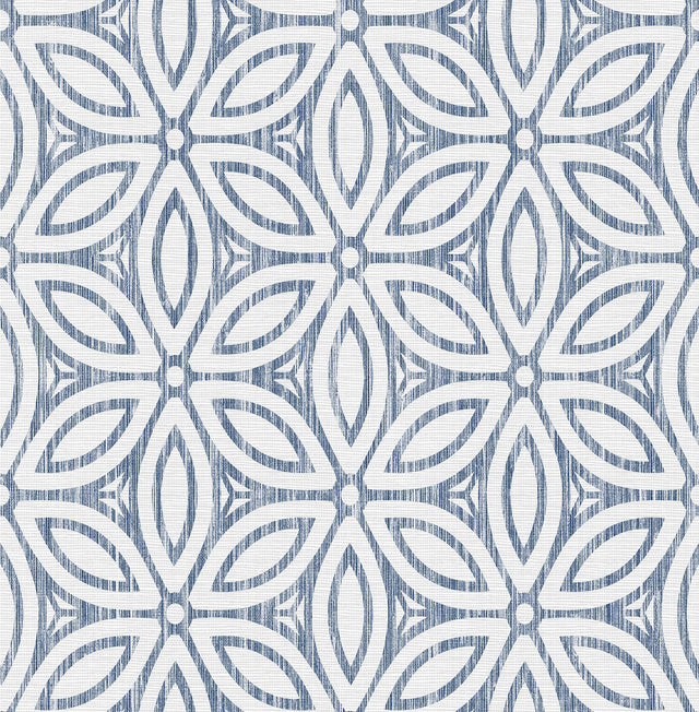 York Blue Hepatica Petal Peel & Stick String Wallpaper