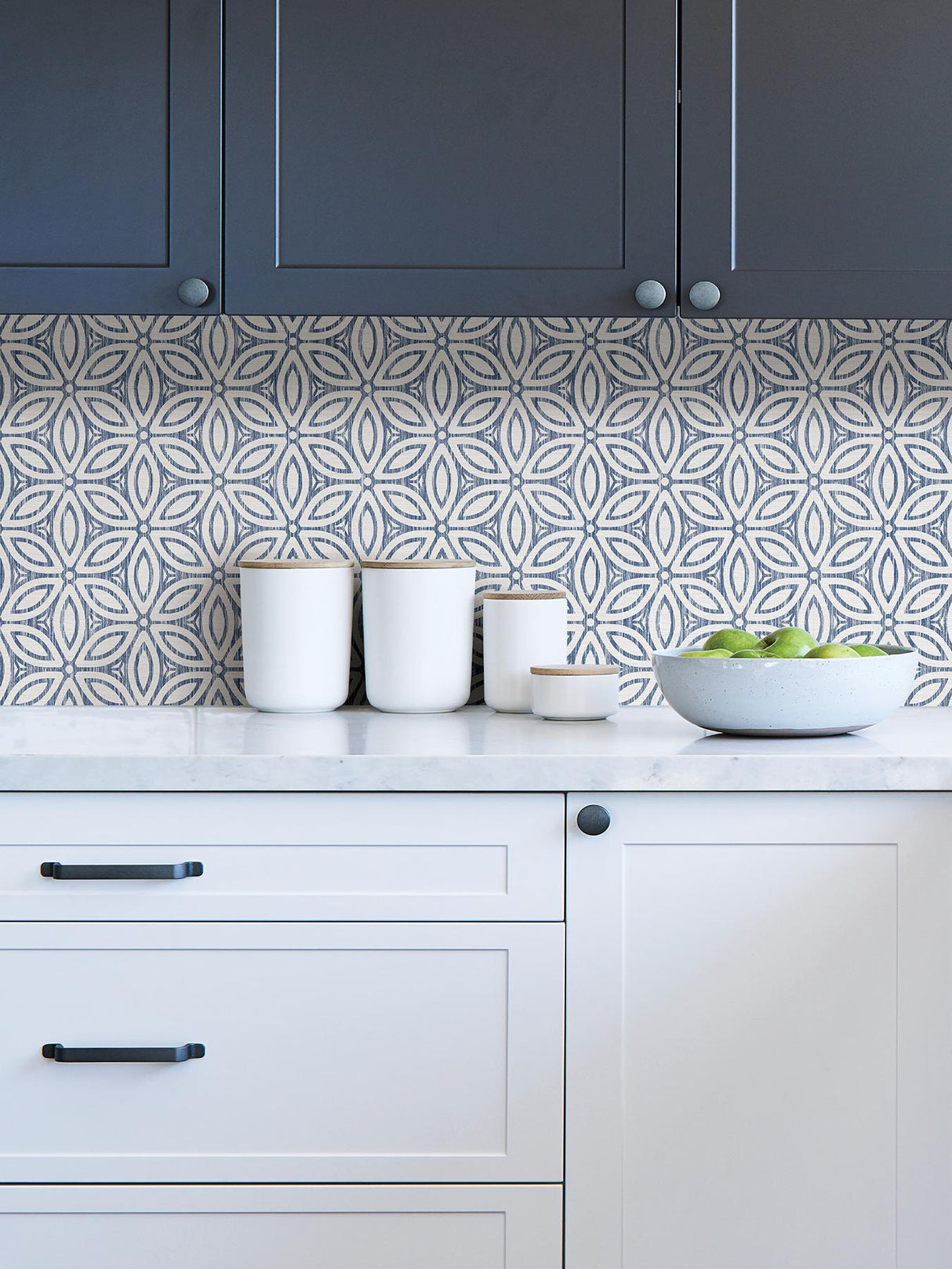 York Blue Hepatica Petal Peel & Stick String Wallpaper