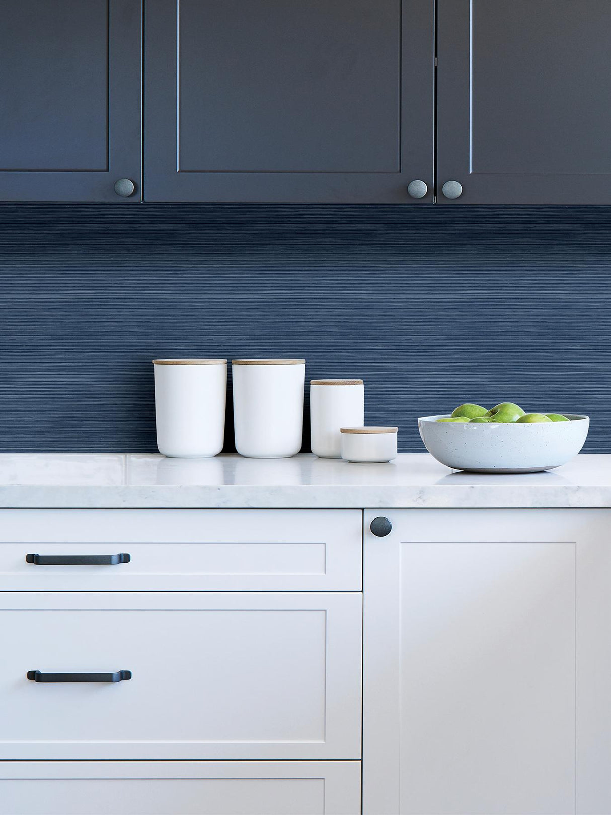 York Indigo Crossweave Peel & Stick String Wallpaper