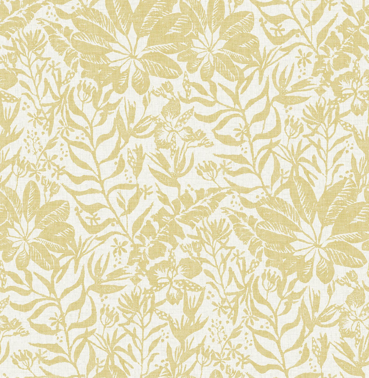York Yellow Foliole Peel & Stick Wallpaper