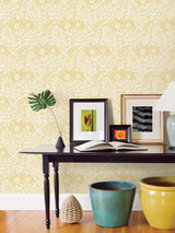 York Yellow Foliole Peel & Stick Wallpaper