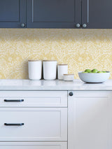 York Yellow Foliole Peel & Stick Wallpaper