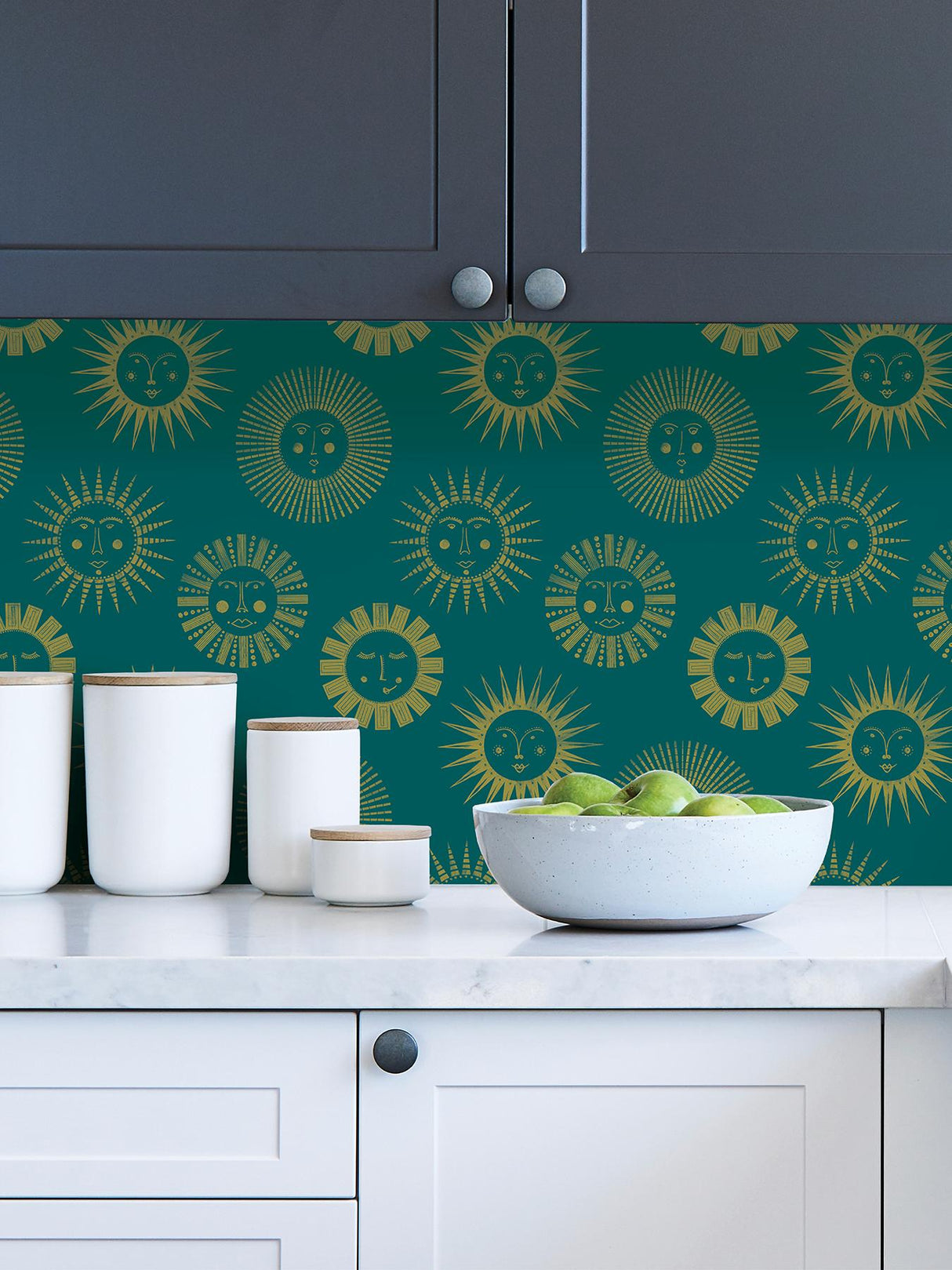York Teal Konark Peel & Stick Wallpaper