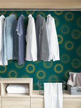 York Teal Konark Peel & Stick Wallpaper