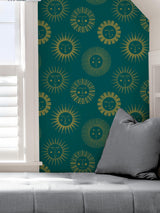 York Teal Konark Peel & Stick Wallpaper