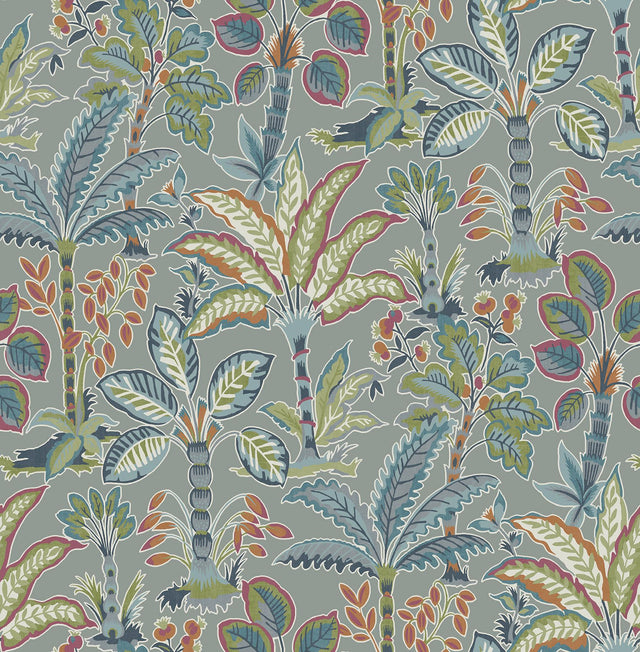 York Grey Kapok Peel & Stick Wallpaper