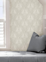 York Cream Moon Rabbit Peel & Stick Wallpaper