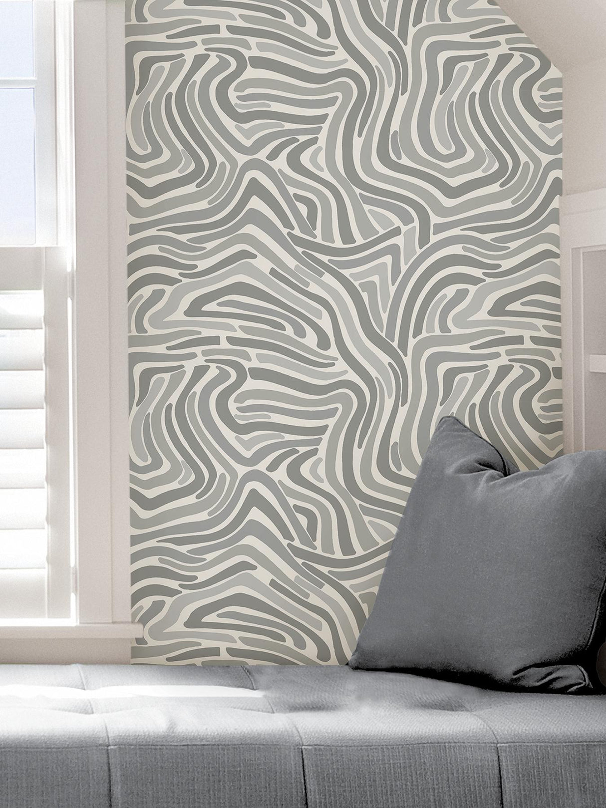 York Grey Spirited Peel & Stick Wallpaper