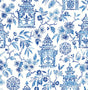 York Blue Danson Peel & Stick Wallpaper