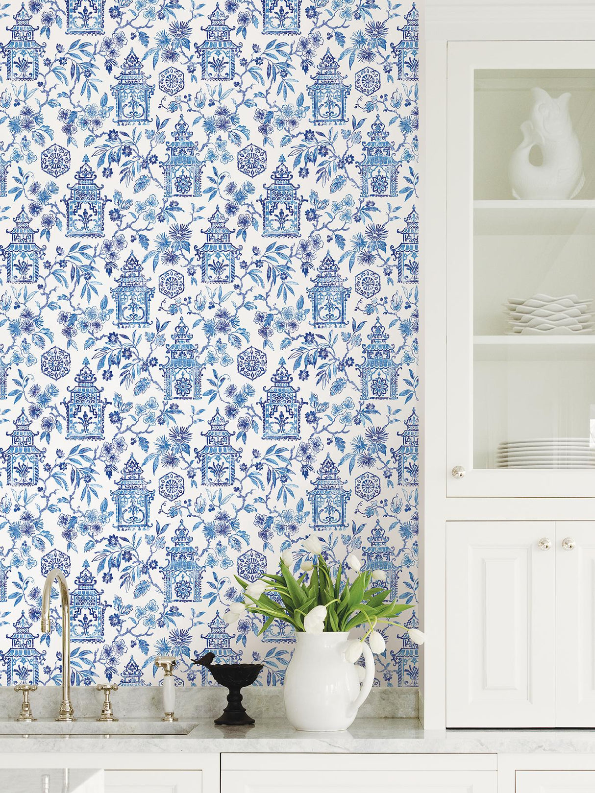 York Blue Danson Peel & Stick Wallpaper