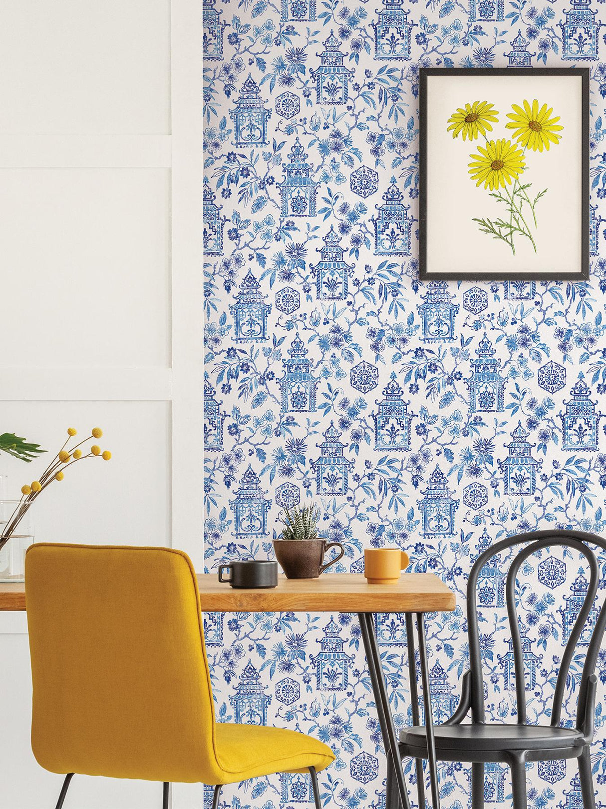 York Blue Danson Peel & Stick Wallpaper