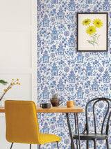 York Blue Danson Peel & Stick Wallpaper