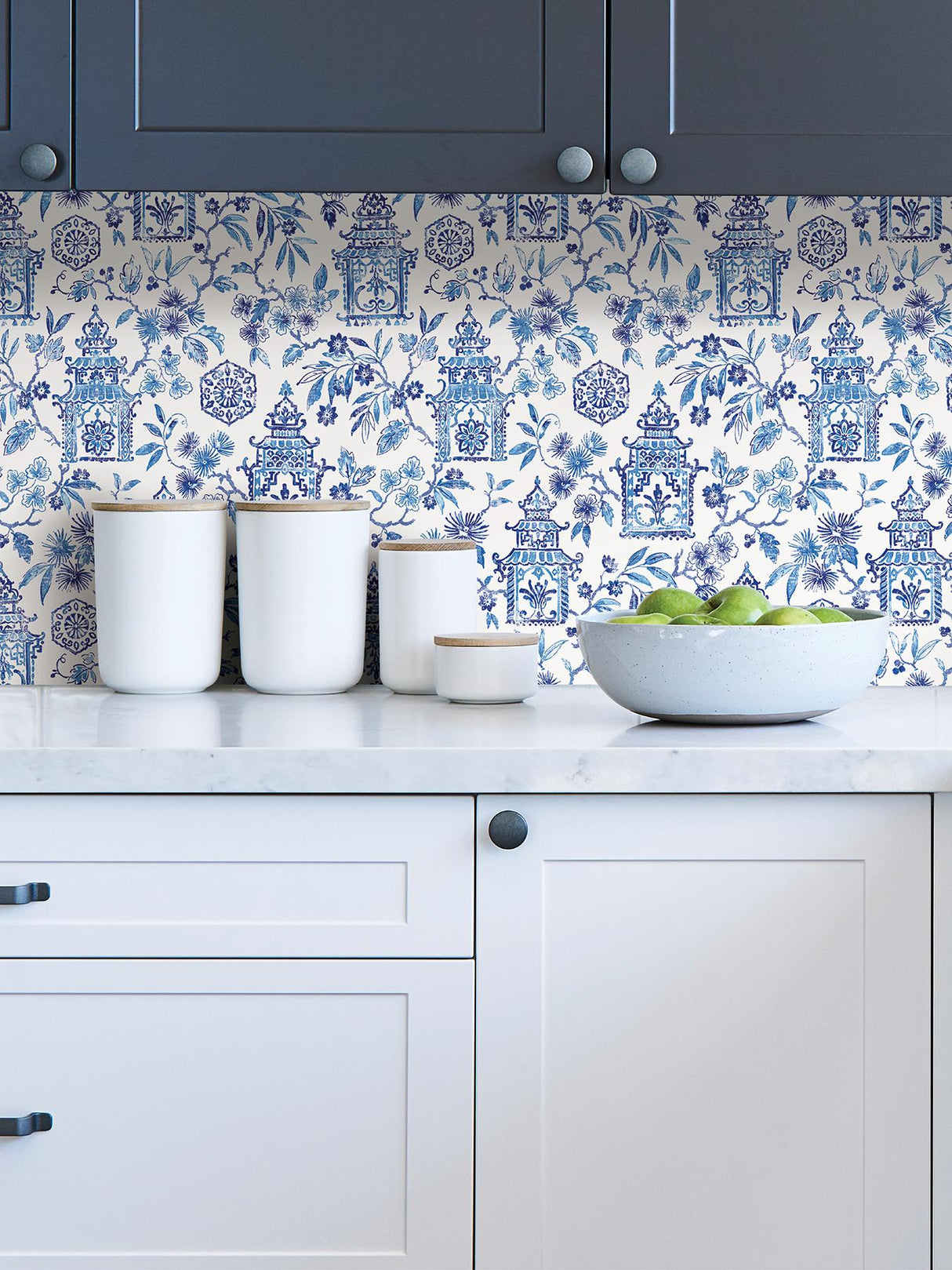 York Blue Danson Peel & Stick Wallpaper