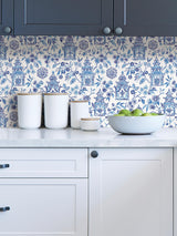 York Blue Danson Peel & Stick Wallpaper