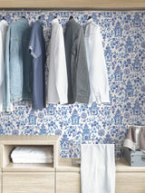 York Blue Danson Peel & Stick Wallpaper