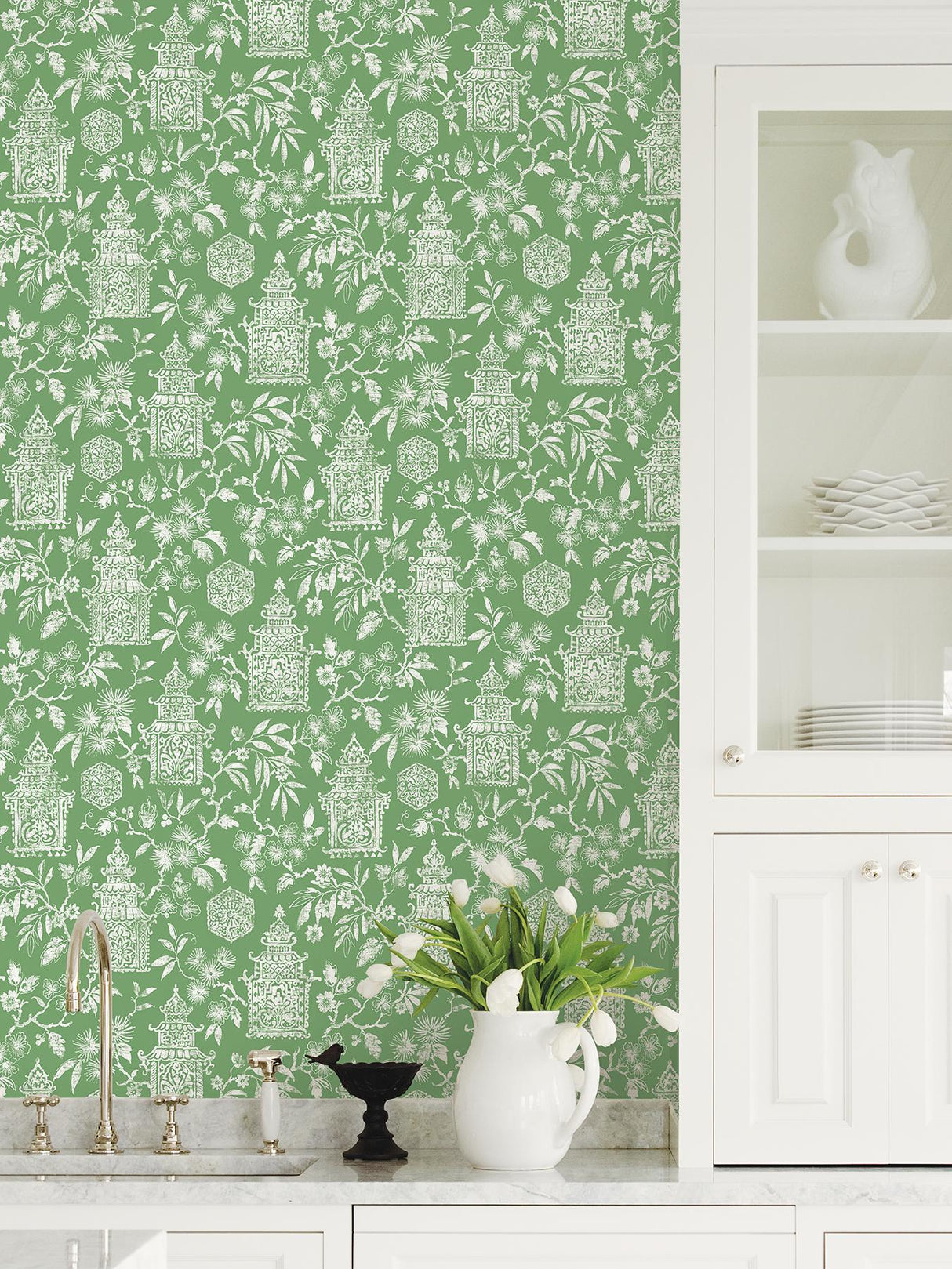 York Green Danson Peel & Stick Wallpaper