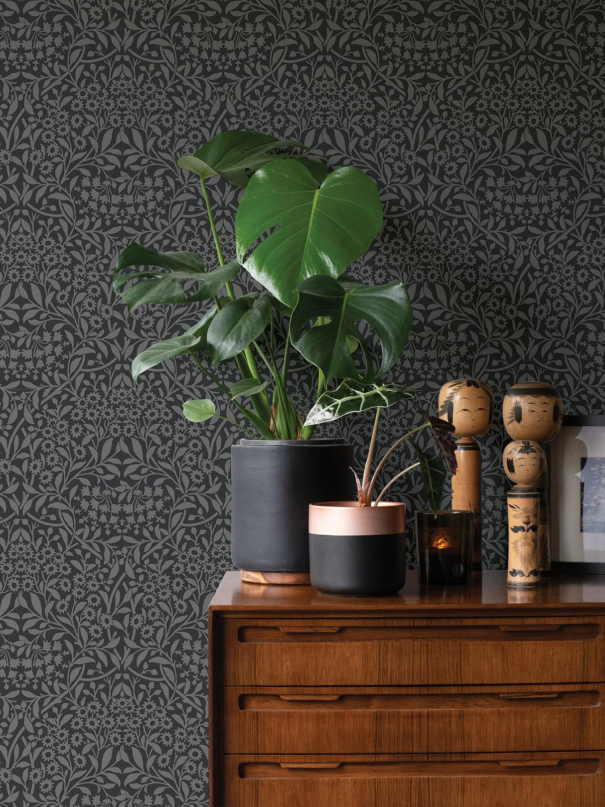 York Charcoal Darcy Peel & Stick Wallpaper